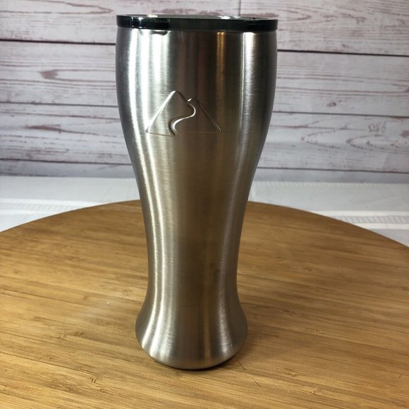 Ozark Trail Large Pilsner Silver Steel Tumbler w/ Lid Hot Cold 9" Tall - Picture 3 of 10